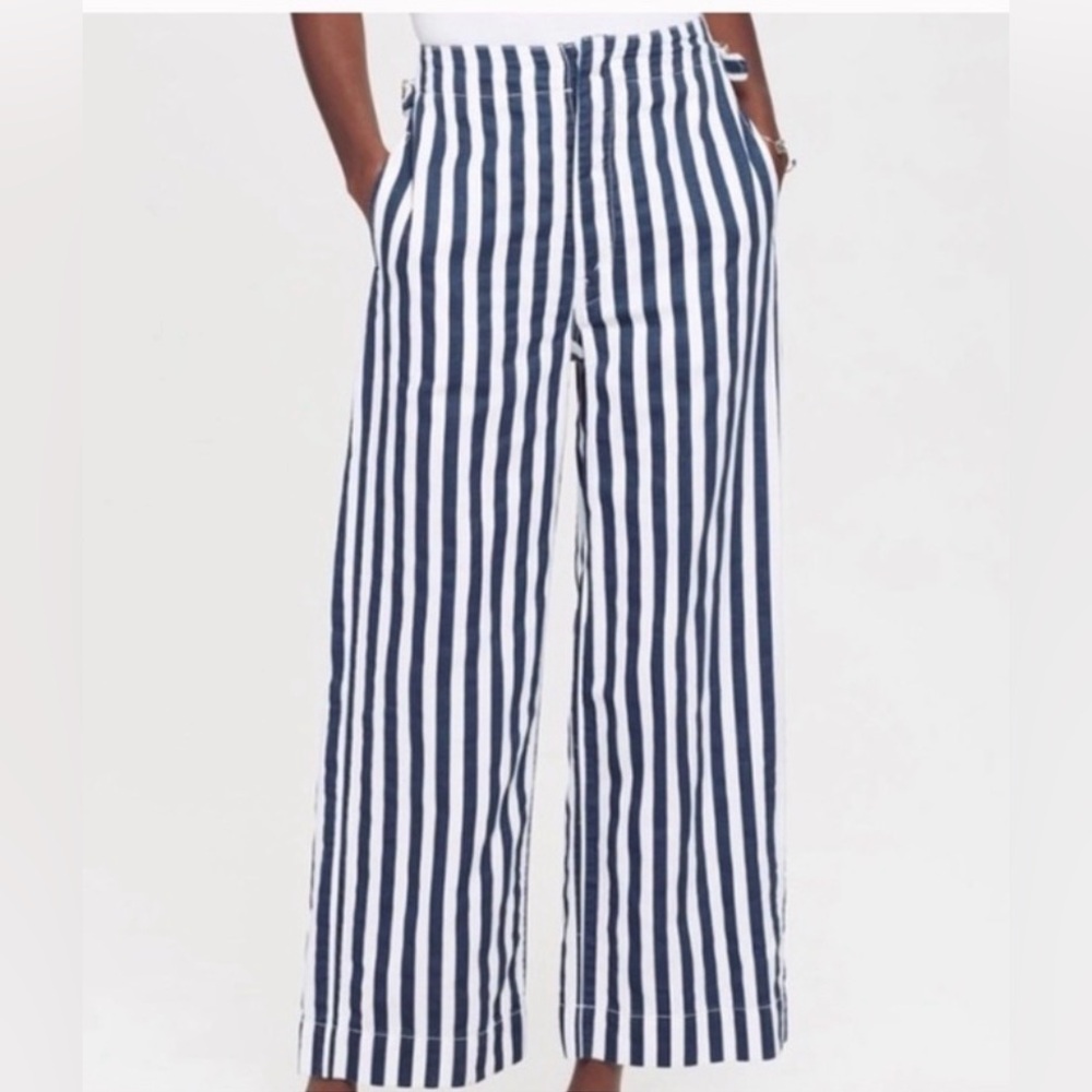 MOTHER • The cinch greaser pants in sea daze 25 blue white striped wide leg - Picture 5 of 12